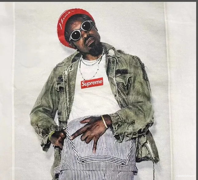Andr XL and L Short White Benjamin Person é Tee 22FW T-shirt S Photo Black sleeved Andr M é 0701